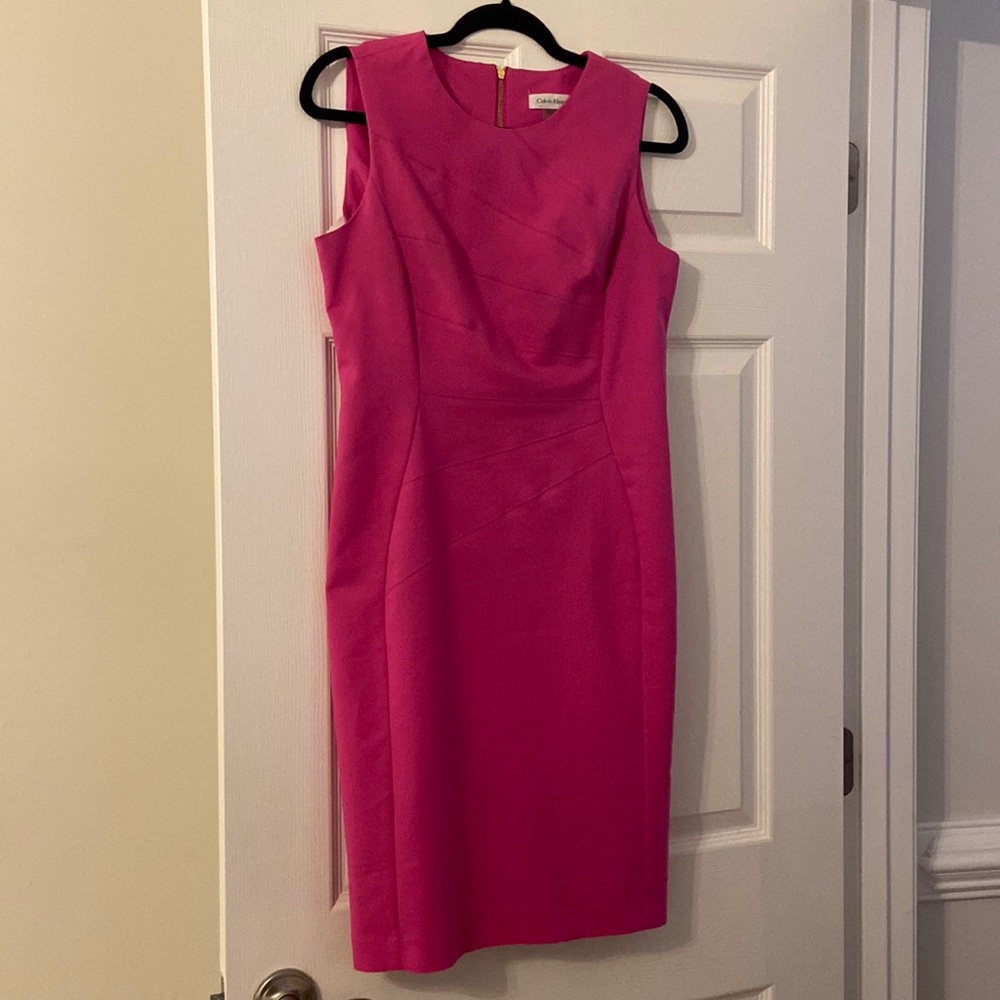 Calvin Klein Dress in the seasons hottest color - Pink! Size 8